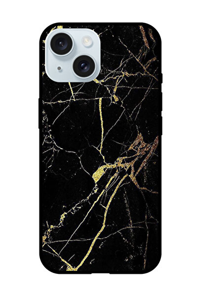 Theodor جراب واقٍ مضاد للخدش والصدمات لهاتف iPhone 15 Plus بملمس رخامي