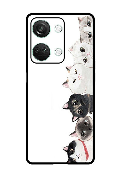 Theodor جراب واقٍ مضاد للخدش والصدمات لهاتف OnePlus Nord 3، قطط لطيفة