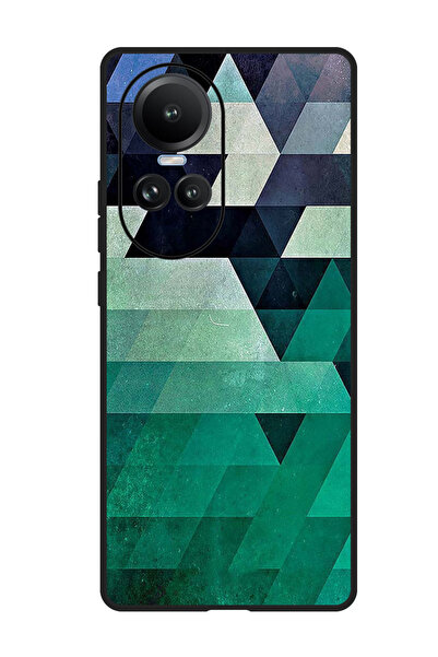 Theodor جراب واقٍ مضاد للخدش والصدمات لهاتف Oppo Reno 10/10 Pro بلون مثلث بحري