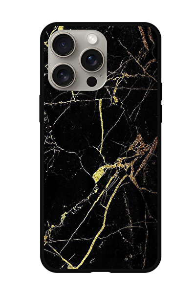 Theodor جراب واقٍ مضاد للخدش والصدمات لهاتف iPhone 15 Pro بملمس رخامي