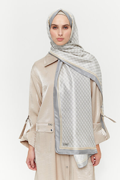 Setrms Geometrik Desenli İpek Şal