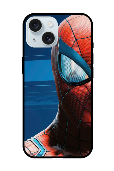 Theodor جراب واقٍ مضاد للخدش والصدمات لهاتف iPhone 15 سبايدرمان نصف وجه