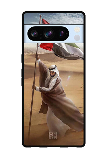 Theodor جراب حماية لهاتف جوجل بيكسل 8 برو، علم الشيخ زايد، صحراوي