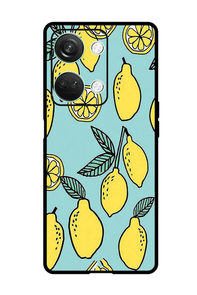 Theodor جراب واقٍ مضاد للخدش والصدمات لهاتف OnePlus Nord 3، لون ليموني، فيروزي