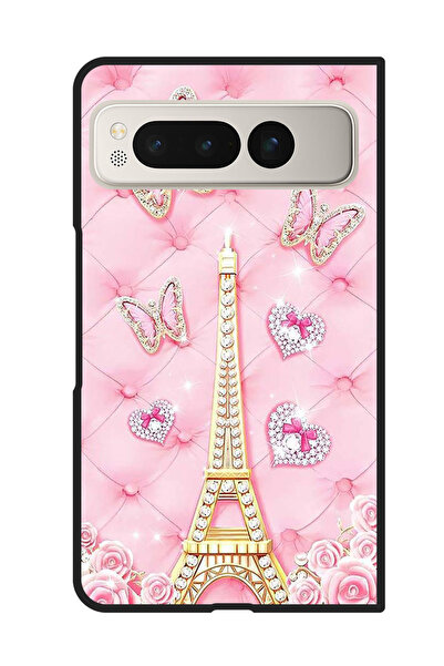 Theodor غطاء حماية مضاد للخدش والصدمات لهاتف Google Pixel Fold برج إيفل (2)