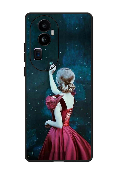 Theodor جراب واقٍ مضاد للخدش والصدمات لهاتف Oppo Reno 10 Pro Plus فتاة نجمة م...