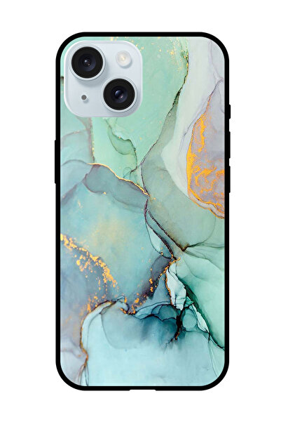 Theodor جراب واقٍ مضاد للخدش والصدمات لهاتف iPhone 15 Plus مع خطوط الشقوق