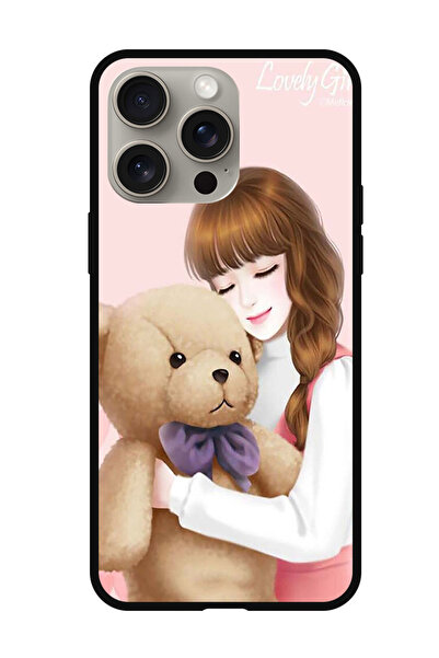 Theodor جراب واقٍ مضاد للخدش والصدمات لهاتف iPhone 15 Pro Max، تصميم فتاة جمي...