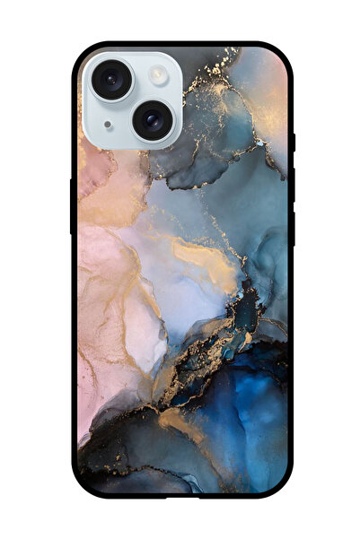 Theodor جراب واقٍ مضاد للخدش والصدمات لهاتف iPhone 15 Plus رخامي ملون (2)