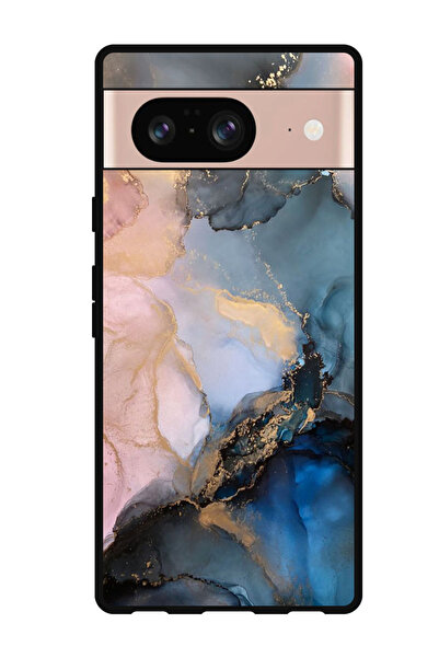 Theodor جراب واقٍ مضاد للخدش والصدمات لهاتف Google Pixel 8 بلون رخامي ملون (2)