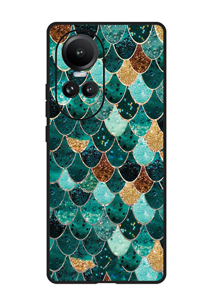 Theodor جراب واقٍ مضاد للخدش والصدمات لهاتف Oppo Reno 10/10 Pro بنمط خياشيم ا...