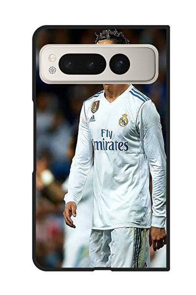 Theodor جراب واقٍ مضاد للخدش والصدمات لهاتف Google Pixel Fold رونالدو مبتسمًا