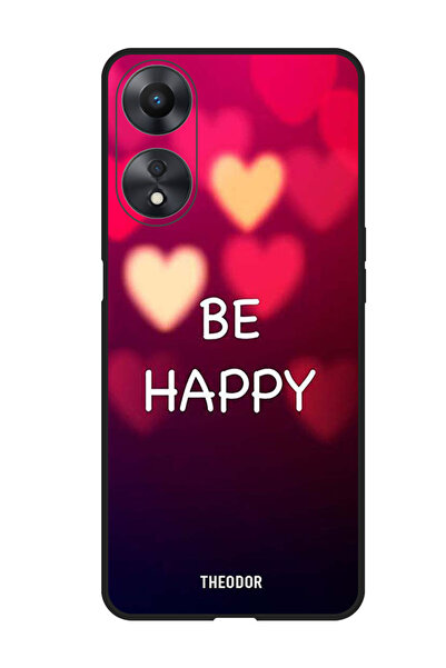 Theodor جراب واقٍ مضاد للخدش والصدمات لهاتف Oppo A98 كن سعيدًا