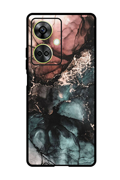 Theodor جراب واقٍ مضاد للخدش والصدمات لهاتف OnePlus Nord CE 3 بلون رخامي ملون