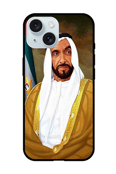 Theodor جراب حماية مقاوم للخدش والصدمات لهاتف iPhone 15 Plus - لوحة الشيخ زايد