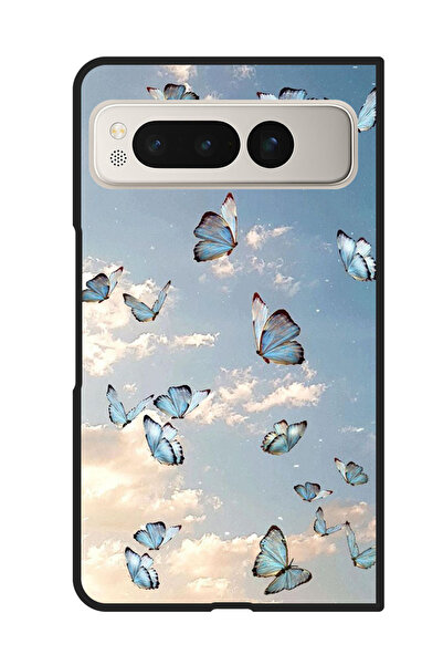 Theodor جراب واقٍ مضاد للخدش والصدمات لهاتف Google Pixel Fold بتصميم فراشة في...