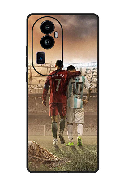 Theodor جراب واقٍ مضاد للخدش والصدمات لهاتف Oppo Reno 10 Pro Plus رونالدو ميسي