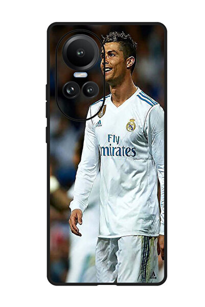 Theodor جراب واقٍ مضاد للخدش والصدمات لهاتف Oppo Reno 10/10 Pro رونالدو مبتسمًا