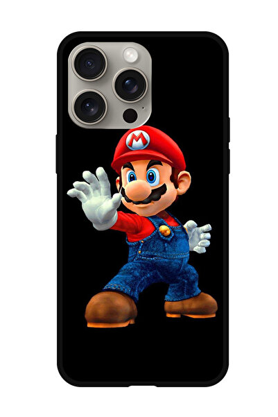 Theodor جراب واقٍ مضاد للخدش والصدمات لهاتف iPhone 15 Pro Max Super Mario