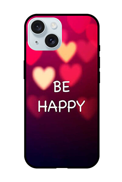 Theodor جراب واقٍ مضاد للخدش والصدمات لهاتف iPhone 15 Plus كن سعيدًا