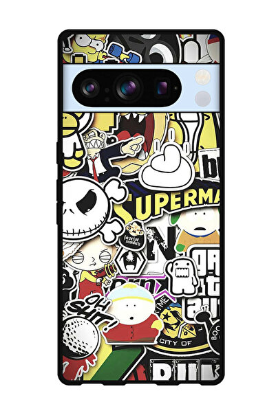 Theodor جراب واقٍ مضاد للخدش والصدمات لهاتف Google Pixel 8 Pro بتصميم كرتوني