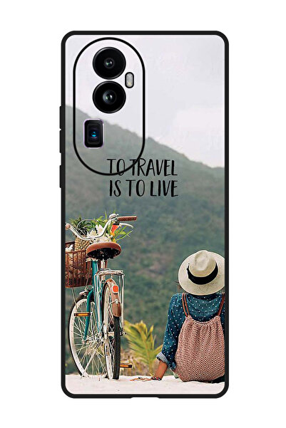 Theodor جراب واقٍ مضاد للخدش والصدمات لهاتف Oppo Reno 10 Pro Plus للسفر هو للعيش