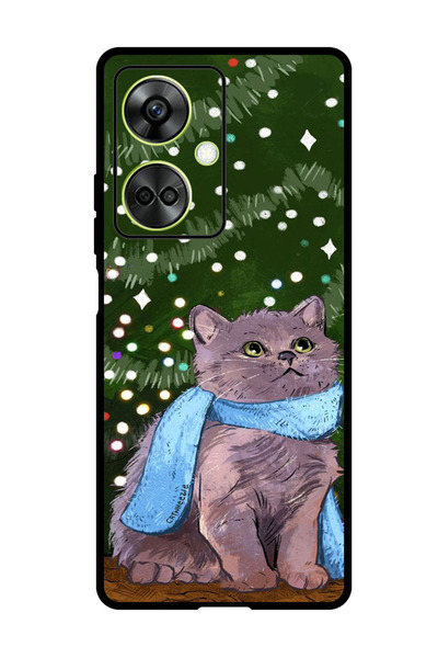 Theodor جراب واقٍ مضاد للخدش والصدمات لهاتف OnePlus Nord CE 3 بتصميم قطة لطيفة