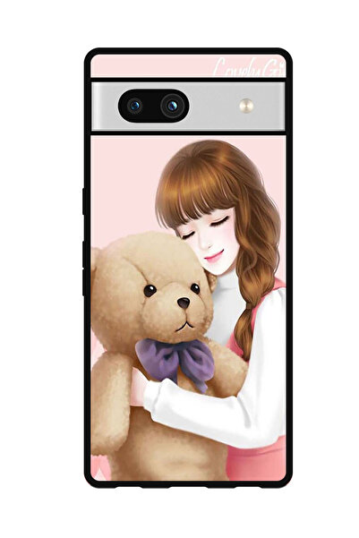 Theodor جراب واقٍ مضاد للخدش والصدمات لهاتف Google Pixel 7a بتصميم فتاة جميلة...