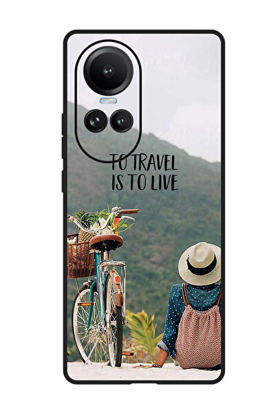 Theodor جراب واقٍ مضاد للخدش والصدمات لهاتف Oppo Reno 10/10 Pro للسفر هو للعيش