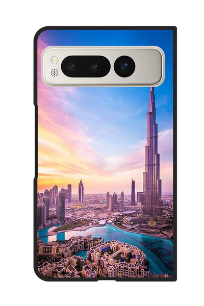 Theodor غطاء حماية مضاد للخدش والصدمات لهاتف جوجل بيكسل فولد برج خليفة