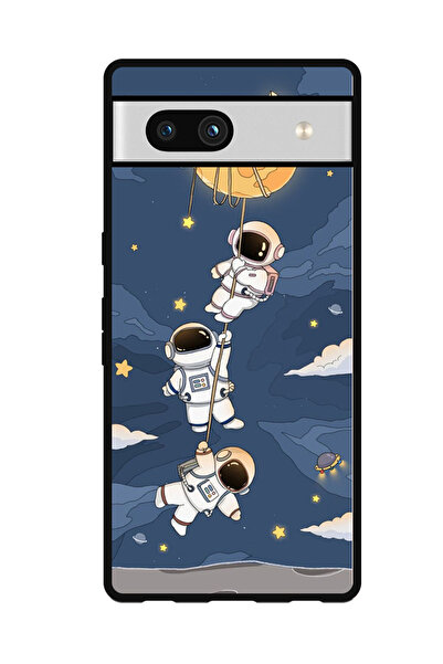 Theodor جراب واقٍ مضاد للخدش والصدمات لهاتف Google Pixel 7a بتصميم رواد فضاء ...