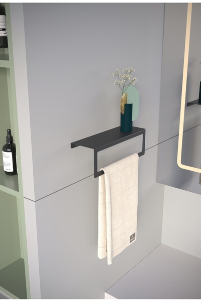 alfams by fmsa Metal Set of 4 |   Toilet Paper Holder + Towel Rack + Paper Towel Holder Kitchen/Bathroom + Blow Dryer Holder