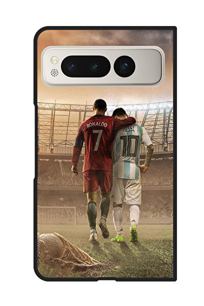 Theodor جراب واقٍ مضاد للخدش والصدمات لهاتف Google Pixel Fold رونالدو ميسي