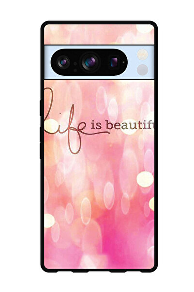 Theodor جراب واقٍ مضاد للخدش والصدمات لهاتف Google Pixel 8 Pro، الحياة جميلة