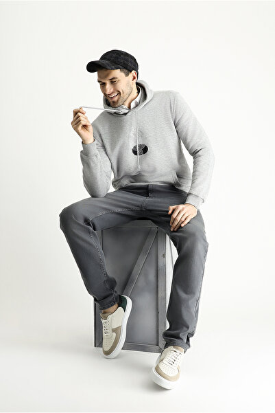 Kiğılı Φούτερ από βαμβακερό εμπριμέ με κουκούλα