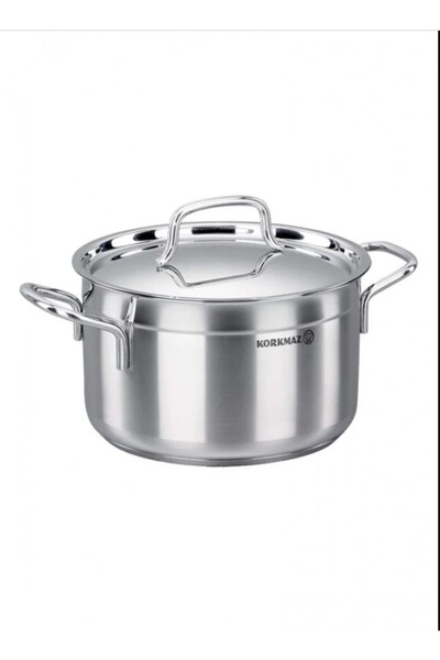 KORKMAZ 18/10 stainless steel pot, size 22x12 cm