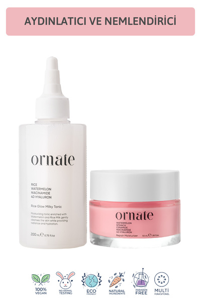 ORNATE Nemlendirici ve Aydınlatıcı Niacinamide , Hyaluronik Asit ve Peptit iç...