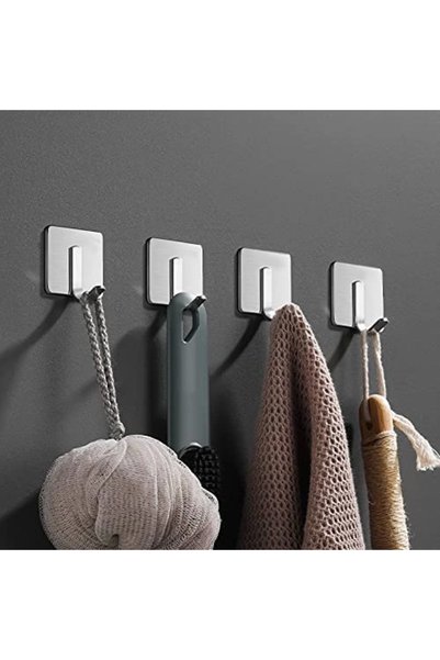 ardini Self Adhesive Hanging Rack Chrome 03 5 Pieces in a Pack
