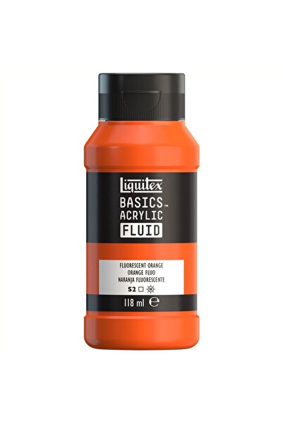 Liquitex Basics Fluid Akrilik Boya 118ml Fluorescent Orange 982 S.2