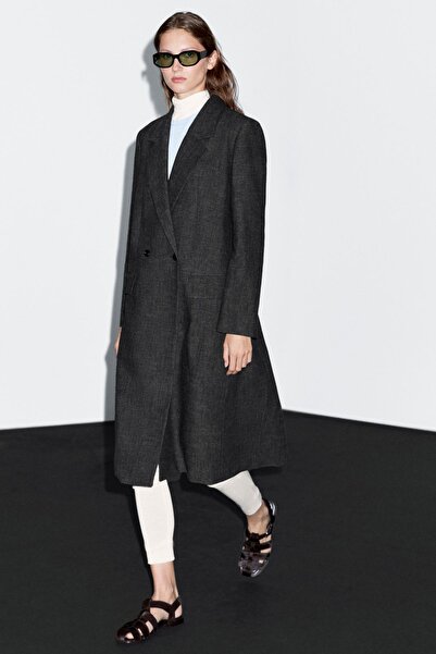 Massimo Dutti Uzun balıksırtı kaban