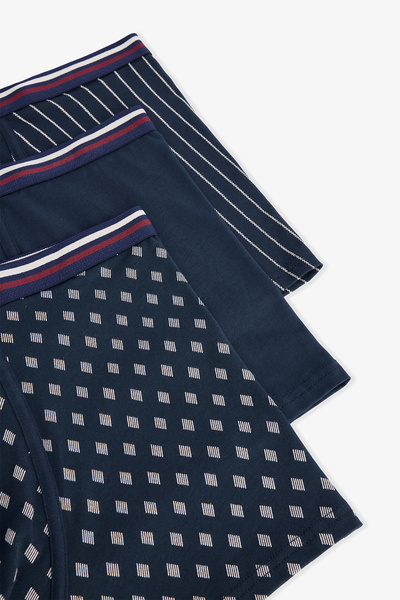 Penti Men's Navy Organic 3-Piece Boxers