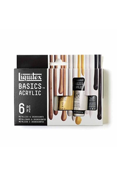 Liquitex Basics Akrilik Boya Seti 6x22ml Metalik & Sedef