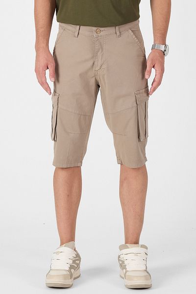 twentyfive25 Men's Cargo Pocket Knee Length Long Shorts Bermuda Capri