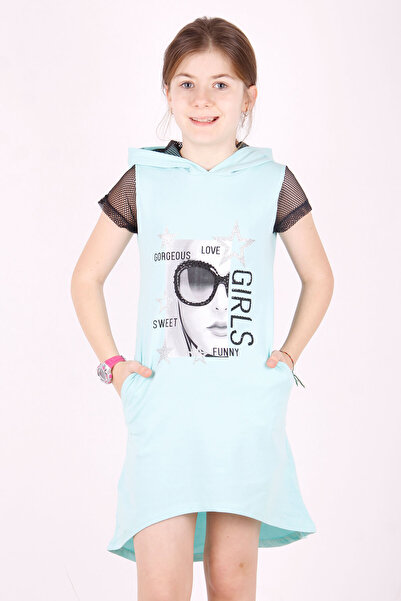 Toontoy Hooded and Pocketed Girl's Dress