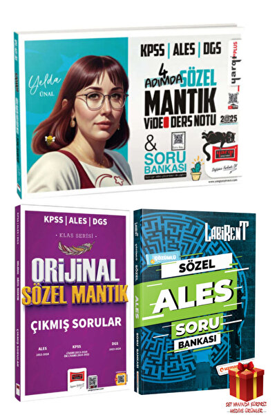 Yargı Yayınları 2025 Yargı KPSS Ales DGS Sözel Mantık Video Ders Notu+Çıkmış ...