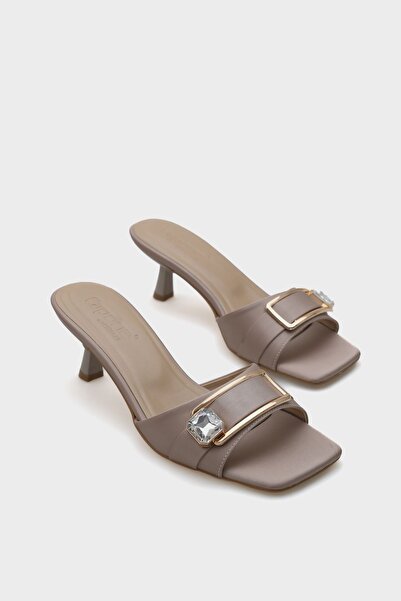 Capone Outfitters Papuci de damă Mina Blunt Toe, cu toc mediu, cu o singură curea