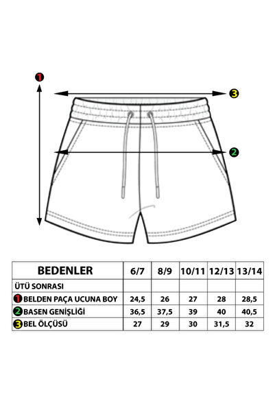 Toontoy Κοριτσίστικο σορτς με κεντημένο κείμενο