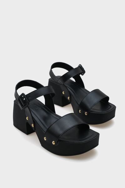 Capone Outfitters Sandale de damă cu toc cu platformă cu vârf tocit