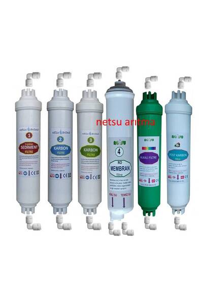 netsu arıtma -bms uyumlu filtre, tezgah üstü veya tezgah altı filtresi, 6 lı ...