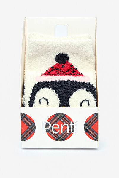 Penti New York Cute Penguin Off-White Socks